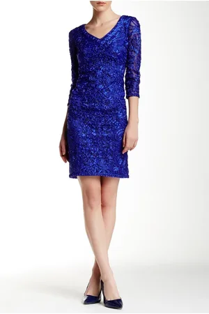 Sue Wong Ribbon Ornate Mesh Dress N5364