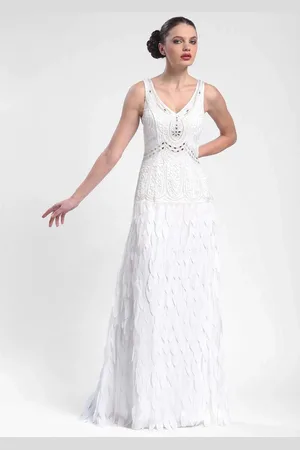 Sue Wong Beaded Art Deco Chiffon Gown N5244