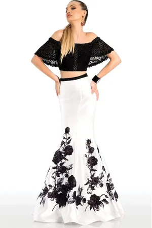 Clarisse 4906 Lace Off-Shoulder Two-Piece Mermaid Gown