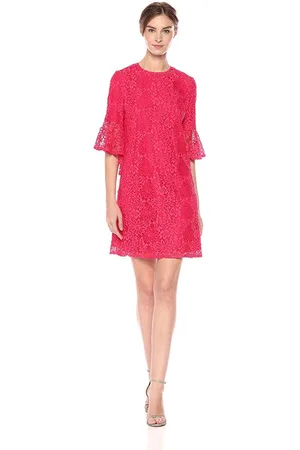 Nanette Lepore ND8S10S99 Bell Sleeve Lace Shift Dress