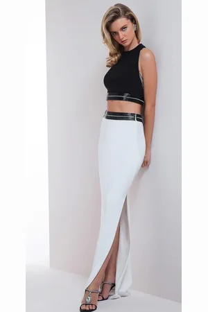 Mignon Halter Neckline Two-Piece Jersey Gown VM1575