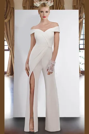 Janique K6594 Off Shoulder Jumpsuit