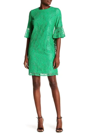 Nanette Lepore ND8S10S99 Bell Sleeve Lace Shift Dress