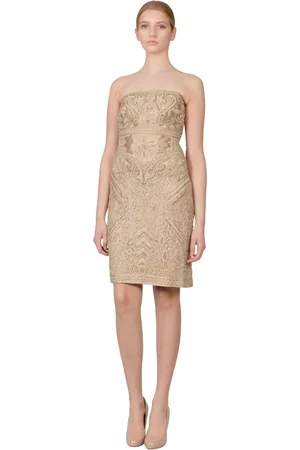 Sue Wong N3145 Strapless Soutache Adorned Sheath Dress