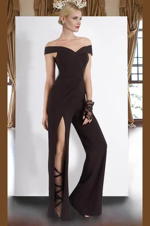 Janique K6594 Off Shoulder Jumpsuit