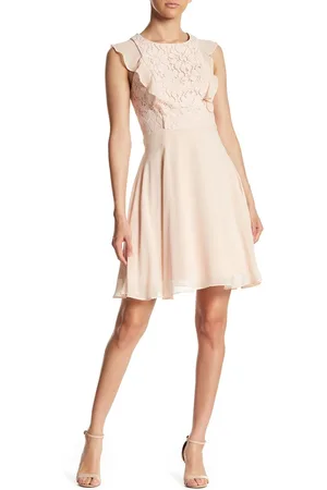 Nanette Lepore NN8S19FG3 Floral Lace Jewel A-line Dress