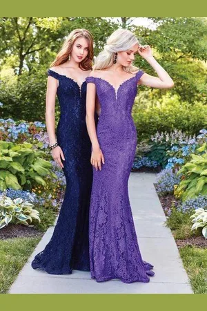 Clarisse 4801 Off Shoulder Beaded Lace Mermaid Gown