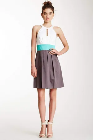 Jessica Simpson Halter Neck A-Line Dress JS3A4617