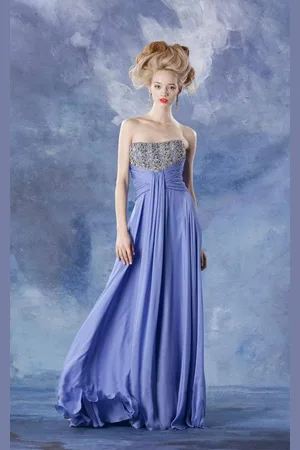 THEIA Strapless Embellished Dress 881666