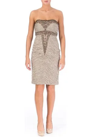 Sue Wong N2424 Embellished Floral Lace Sheath Dress