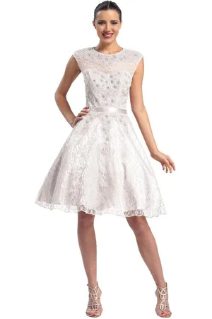 Sue Wong Cap sleeved Jewel Neck A-Line Dress N5212