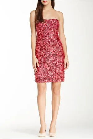THEIA Rhinestone Embellished Cocktail Dress 881107