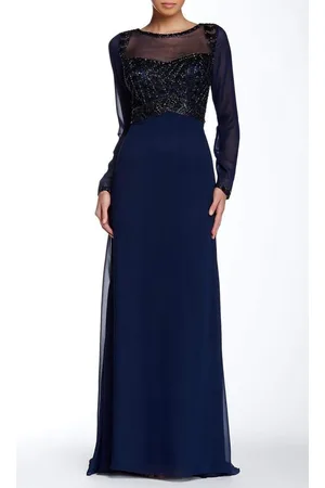 Sue Wong Beaded Illusion Bateau A-Line Dress N5310