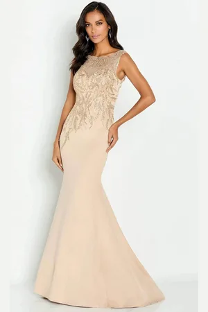 Cameron Blake CB148 - Sleeveless Embroideries Evening Gown