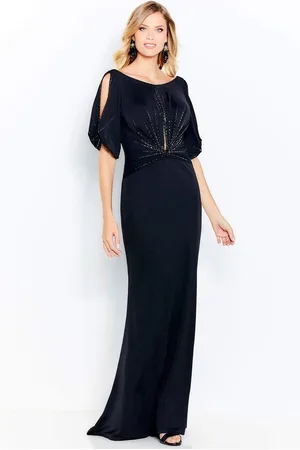 Cameron Blake 120609 Bateau Sheath Evening Gown
