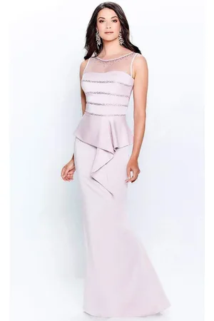 Montage by Mon Cheri 120903 Fitted Beading Scoop Evening Dress