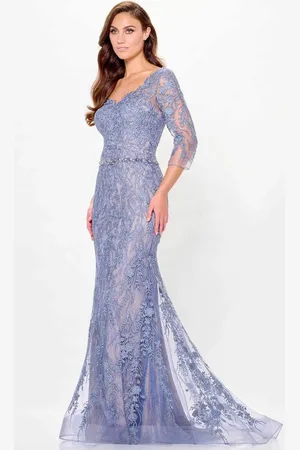 Ivonne D ID6207 - Floral Lace Evening Dress