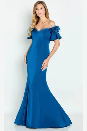 Cameron Blake CB146 - Ruffled Sleeve Mermaid Mother of the Bride Dress