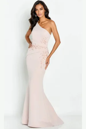 Cameron Blake CB142 - Asymmetric Embroidered Mother of the Bride Dress