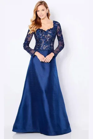 Cameron Blake 221683 Embroidered Lace Bodice A-Line Gown