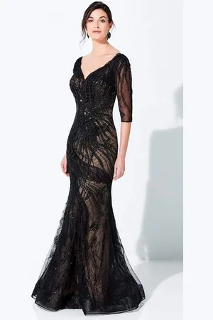 Ivonne D By Mon Cheri - 220D36 Sleeveless Embroidered Gown