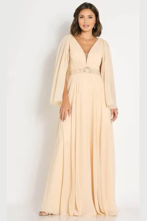 Cameron Blake CB756 - Draped Shoulder Evening Gown