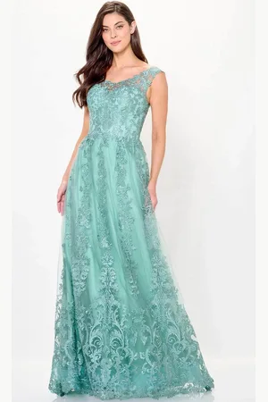 Cameron Blake CB3240 - Cap Sleeve Lace Evening Dress