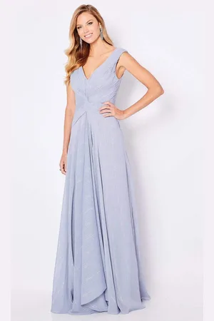 Cameron Blake 221694 V Neck A-Line Evening Dress