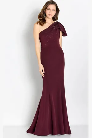 Cameron Blake CB752 - Draped Asymmetric Evening Gown