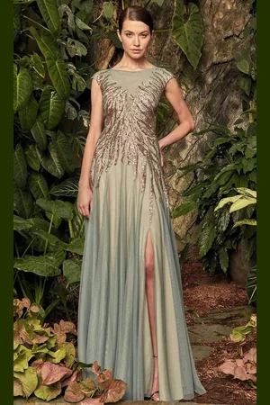 Alexander By Daymor 957 Beaded Bateau A-Line Dress