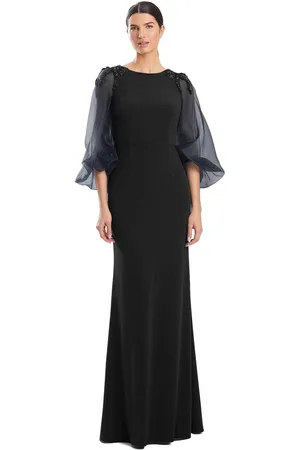 Alexander By Daymor 1956S24 - Beaded Sheer Balloon Sleeve Prom Gown