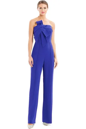 Alexander By Daymor 1678 - Strapless Bow Accent Formal Jumpsuit