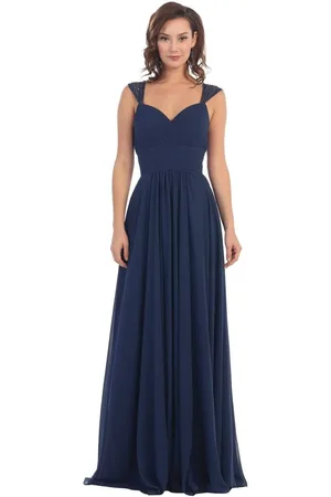 May Queen MQ1275B Pleated Sweetheart A-line Evening Dress