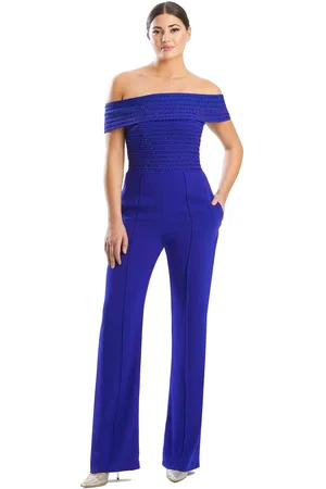 Alexander By Daymor 1751S23 - Off-Shoulder Formal Jumpsuit