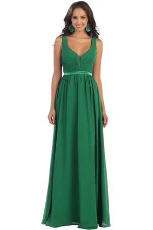 May Queen MQ1225B Sleeveless Plunging Interweaved Prom Gown