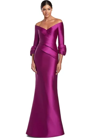 Alexander By Daymor 2060F24 - Quarter Sleeve V-Neck Evening Gown