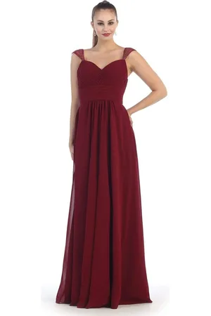 May Queen MQ1275B Pleated Sweetheart A-line Evening Dress