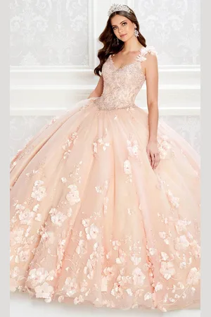 Princesa by Ariana Vara PR22021NL - Off Shoulder Applique Ballgown
