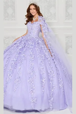 Princesa by Ariana Vara PR30120 - Off Shoulder Floral Tulle Ballgown