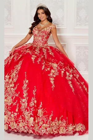 Princesa by Ariana Vara PR30119 - V-Neck Embellished Ballgown