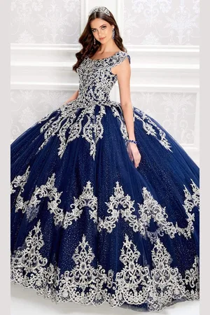 Princesa by Ariana Vara PR22035 Scoop Neck Ball Gown