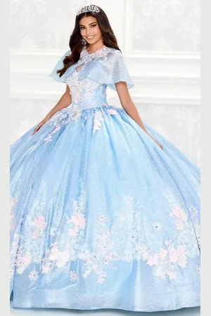 Princesa by Ariana Vara PR30083 - Floral Laced Ballgown