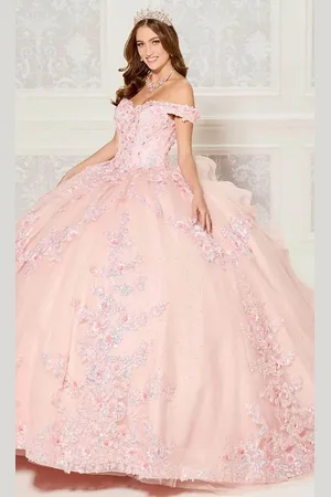 Princesa by Ariana Vara PR30116 - Floral Ruffled Back Ballgown