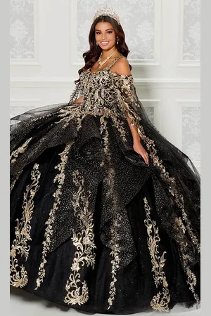 Princesa by Ariana Vara PR30117 - Off Shoulder Gilded Ballgown