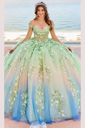 Princesa by Ariana Vara PR30162 - Three- Dimensional Flowers Prom Gown