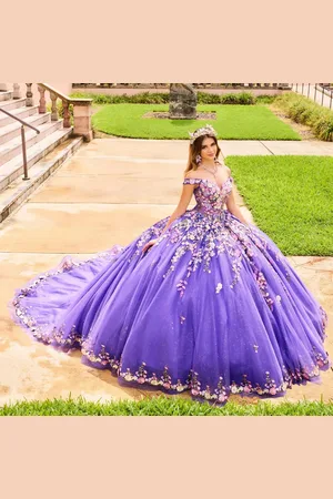 Princesa by Ariana Vara PR30155 - Lace-Up Tie Off-Shoulder Prom Gown