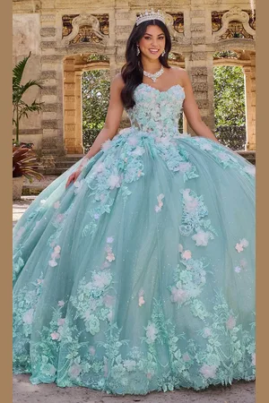 Princesa by Ariana Vara PR30133 - Strapless Floral-Detailed Volume Gown