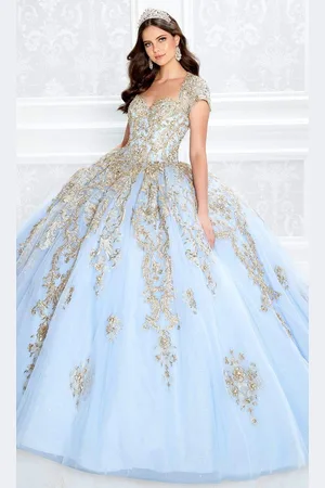 Princesa by Ariana Vara PR22025 Short Sleeve Ball Gown