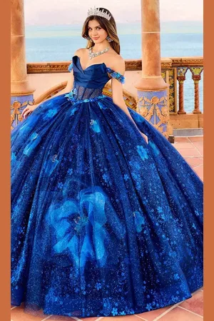 Princesa by Ariana Vara PR30159 - Off-Shoulder Floral Prom Gown