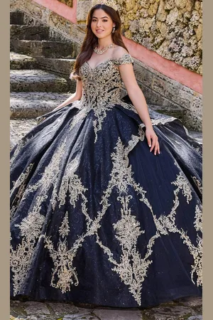 Princesa by Ariana Vara PR30138 - Velvet Butterfly-Detailed Volume Gown
